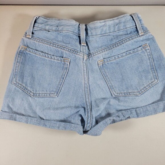 Old Navy Youth Shorts 10 Girls High Rise Cuffed Distressed 5 Pocket - Picture 2 of 5